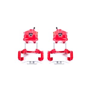 BMW 320i Brake Calipers - Rear - PowerStop - Floating Caliper with Bracket - Red - `01-`05