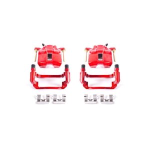Honda Accord Brake Calipers (2) - Front - PowerStop - Powder Coated - Red - `03-`07 Honda Accord Brake Calipers (2) - Front - PowerStop - Powder Coated - Red - `03-`07