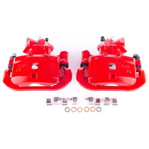 Toyota MR2 Spyder Brake Calipers - Rear - PowerStop - Powder Coated + Brackets - Red - `00-`02