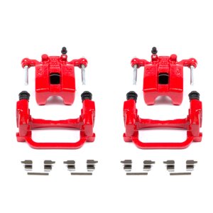 Infiniti G37 Brake Calipers - Rear - PowerStop - Floating Caliper with Bracket, High-Temp Red Powder Coated - Red - `09-`10 Infiniti G37 Brake Calipers - Rear - PowerStop - Floating Caliper with Bracket, High-Temp Red Powder Coated - Red - `09-`10