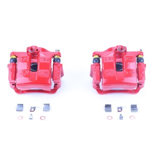 Mazda Miata Brake Calipers - Front - PowerStop - Powder Coated with Brackets - Red - `01-`05