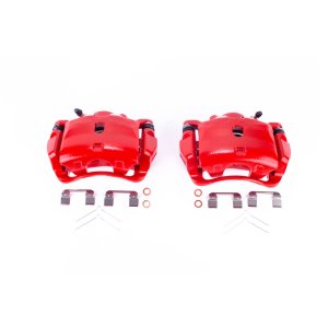 Acura ILX Brake Calipers - Front - PowerStop - Powder Coated, Floating Caliper with Bracket - Red - `13-`15