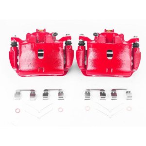Acura ILX Brake Calipers - Front - PowerStop - Powder Coated, Floating Caliper with Bracket - Red - `13-`15