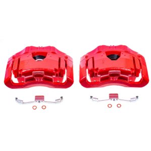 Volvo XC90 Brake Calipers - Front - PowerStop - Powder Coated - Red - `03-`14