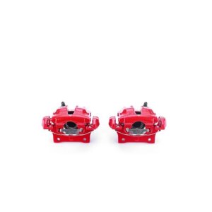 BMW 3 Series Brake Calipers - Rear - PowerStop - Powder Coated - Red - 2006