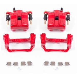 Mazda MX-5 Miata Brake Calipers - Front - PowerStop - Powder Coated w/Brackets - Red - `06-`15 Mazda MX-5 Miata Brake Calipers - Front - PowerStop - Powder Coated w/Brackets - Red - `06-`15