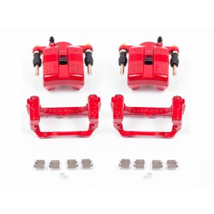 Mazda MX-5 Miata Brake Calipers - Front - PowerStop - Powder Coated w/Brackets - Red - `06-`15