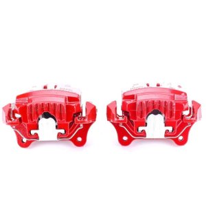 BMW 3 Series Brake Calipers - Front - PowerStop - Floating Caliper with Bracket - Red - 2006