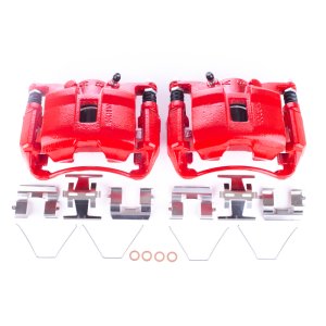 Acura CSX Brake Calipers - Front - PowerStop - Powder Coated - Red - `06-`11