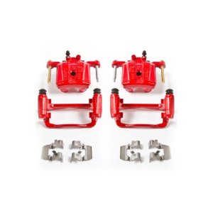 Mitsubishi Eclipse Brake Calipers - Perf - Rear - PowerStop - Red Powder Coated Calipers - Red - `06-`12