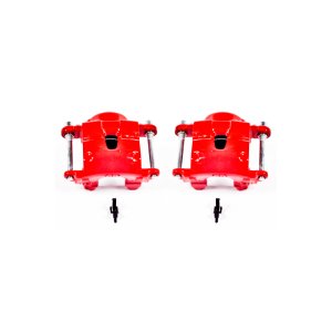 GMC Sonoma Brake Calipers (2) - Front - PowerStop - High-Temp Red Powder Coated - Red - `91-`03