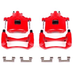 Buick LeSabre Brake Calipers (2) - Front - PowerStop - High-Temp Red Powder Coated - Red - `00-`05 Buick LeSabre Brake Calipers (2) - Front - PowerStop - High-Temp Red Powder Coated - Red - `00-`05