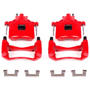 Buick LeSabre Brake Calipers (2) - Front - PowerStop - High-Temp Red Powder Coated - Red - `00-`05