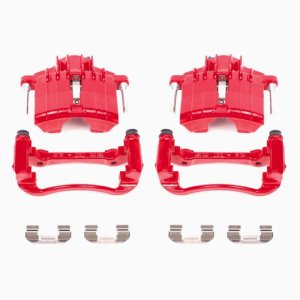 Chevrolet Classic Brake Calipers - Front - PowerStop - Powder Coated - Red - `04-`05