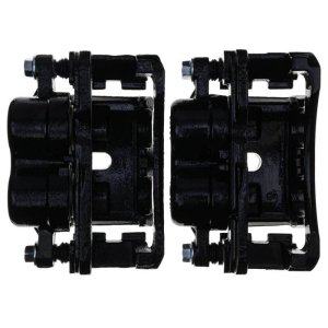 Cadillac Escalade Brake Calipers - Front + Rear - PowerStop - Powder Coated - Black - `02-`06