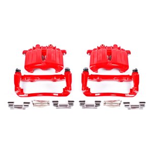 Cadillac Escalade Brake Calipers - Rear - PowerStop - Powder Coated - Red - `02-`06