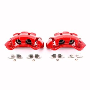 Ford Excursion Brake Calipers - Front - PowerStop - High-Temp Powder Coated - Red - `00-`05 Ford Excursion Brake Calipers - Front - PowerStop - High-Temp Powder Coated - Red - `00-`05