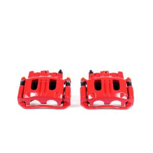 Ford Explorer Sport Brake Calipers - Front - PowerStop - High-Temp Powder Coated - Red - 2003