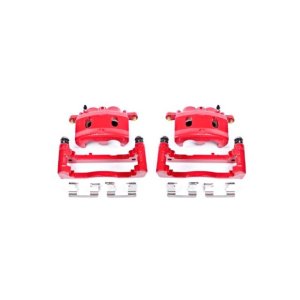 Cadillac Escalade Brake Caliper Set - Front - PowerStop - Floating Caliper with Bracket - Red - `07-`08