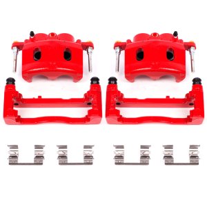 Cadillac Escalade Brake Calipers - Front - PowerStop - Powder Coated - Red - `08-`16