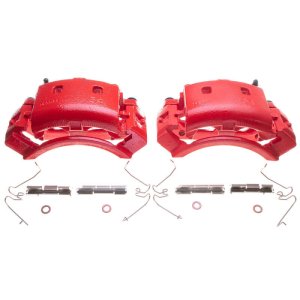 Ford E-150 Brake Calipers - Front - PowerStop - Powder Coated - Red - `04-`06