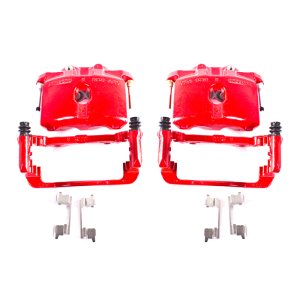 Cadillac Escalade Brake Calipers - Rear - PowerStop - Powder Coated - Red - `03-`06
