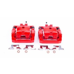 Mazda CX-9 Brake Calipers - Rear - PowerStop - Powder Coated with Brackets - Red - `07-`15 Mazda CX-9 Brake Calipers - Rear - PowerStop - Powder Coated with Brackets - Red - `07-`15