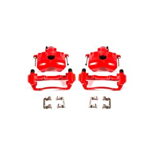 Ford Focus Brake Calipers - Front - PowerStop - Powder Coated - Red - `08-`11