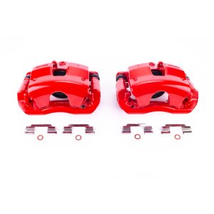 Mercedes-Benz C300 Brake Calipers - Front - PowerStop - Powder Coated - Red - `09-`12