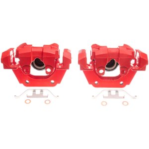 BMW 5 Series Brake Calipers - Rear - PowerStop - Red Powder Coated - Red - `10-`15