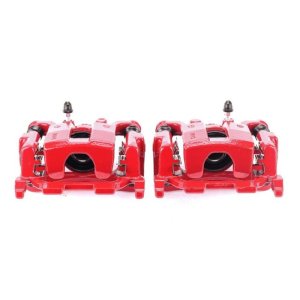 Nissan Maxima Brake Calipers - Rear - PowerStop - High-Temp Powder Coated - Red - `09-`14 Nissan Maxima Brake Calipers - Rear - PowerStop - High-Temp Powder Coated - Red - `09-`14