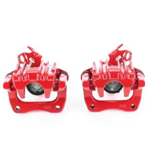 Audi A3 Brake Calipers - Rear - PowerStop - Powder Coated - Red - `10-`13