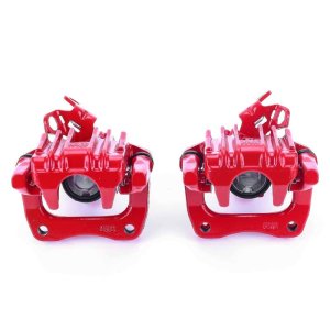 Audi A3 Brake Calipers - Rear - PowerStop - Powder Coated - Red - `10-`13
