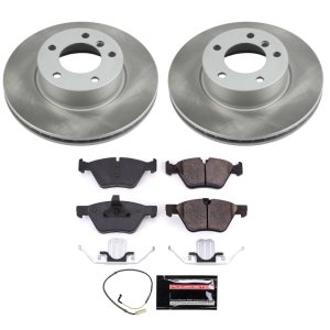 BMW 328xi Brake Kit - Front - PowerStop - Semi-Coated Rotors + Z17 Evolution Plus Low-Dust Ceramic Pads - 2007