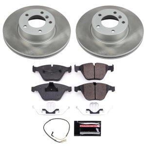 BMW 328xi Brake Kit - Front - PowerStop - Semi-Coated Rotors + Z17 Evolution Plus Low-Dust Ceramic Pads - 2008