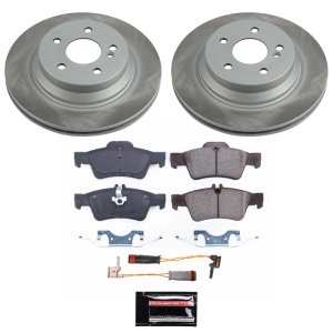 Mercedes-Benz E350 Brake Kit - Rear - PowerStop - Semi-Coated Rotors + Z17 Evolution Plus Low-Dust Ceramic Pads - 2006 Mercedes-Benz E350 Brake Kit - Rear - PowerStop - Semi-Coated Rotors + Z17 Evolution Plus Low-Dust Ceramic Pads - 2006