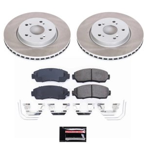 Honda Crosstour Brake Kit - Front - PowerStop - Semi-Coated Rotors + Z17 Evolution Plus Ceramic Pads - `12-`15 Honda Crosstour Brake Kit - Front - PowerStop - Semi-Coated Rotors + Z17 Evolution Plus Ceramic Pads - `12-`15