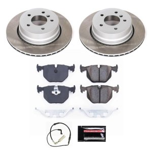 BMW 535xi Brake Kit - Rear - PowerStop - Semi-Coated Rotors + Z17 Evolution Plus Low-Dust Ceramic Pads - Semi-Coated - 2008