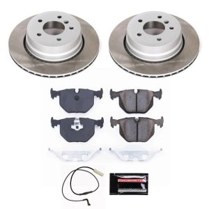 BMW 535xi Brake Kit - Rear - PowerStop - Semi-Coated Rotors + Z17 Evolution Plus Ceramic Pads - 2008
