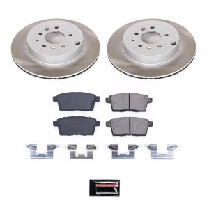 Mazda CX-9 Brake Kit - Rear - PowerStop - Semi-Coated Rotors + Z17 Evolution Plus Ceramic Pads - Silver - `07-`15 Mazda CX-9 Brake Kit - Rear - PowerStop - Semi-Coated Rotors + Z17 Evolution Plus Ceramic Pads - Silver - `07-`15