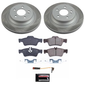 Mercedes-Benz E550 Brake Kit - Rear - PowerStop - Semi-Coated Rotors + Z17 Evolution Plus Ceramic Pads - Silver - `07-`09 Mercedes-Benz E550 Brake Kit - Rear - PowerStop - Semi-Coated Rotors + Z17 Evolution Plus Ceramic Pads - Silver - `07-`09