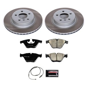 BMW 528i Brake Kit - Front - PowerStop - Semi-Coated Rotors + Z17 Evolution Plus Ceramic Pads - `14-`16