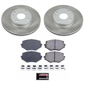 Mazda Miata Brake Kit - Front - PowerStop - Semi-Coated Rotors + Z17 Evolution Plus Ceramic Pads - `99-`05 Mazda Miata Brake Kit - Front - PowerStop - Semi-Coated Rotors + Z17 Evolution Plus Ceramic Pads - `99-`05