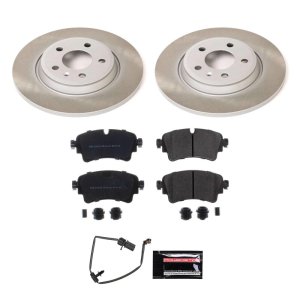 Audi A4 Brake Kit - Rear - PowerStop - Semi-Coated Rotors + Z17 Evolution Plus Ceramic Pads - `17-`20