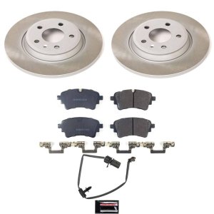 Audi A4 Brake Kit - Rear - PowerStop - Semi-Coated Rotors + Z17 Evolution Plus Ceramic Pads - 2020