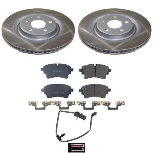 Audi A4 Allroad Brake Kit - Rear - PowerStop - Semi-Coated Rotors + Z17 Evolution Plus Low-Dust Ceramic Pads - `20-`25