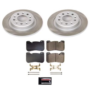 GMC Terrain Brake Kit - Rear - PowerStop - Semi-Coated Rotors + Z17 Evolution Plus Low-Dust Ceramic Pads - Silver - 2022+ GMC Terrain Brake Kit - Rear - PowerStop - Semi-Coated Rotors + Z17 Evolution Plus Low-Dust Ceramic Pads - Silver - 2022+