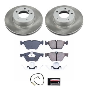 BMW 128i Brake Kit - Front - PowerStop - Semi-Coated Rotors + Z17 Evolution Plus Low-Dust Ceramic Pads - Silver - `08-`10 BMW 128i Brake Kit - Front - PowerStop - Semi-Coated Rotors + Z17 Evolution Plus Low-Dust Ceramic Pads - Silver - `08-`10