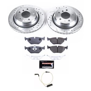 BMW 540i Brake Kit - Rear - PowerStop - Track Day High-Performance + Autospecialty Rotors - `97-`03