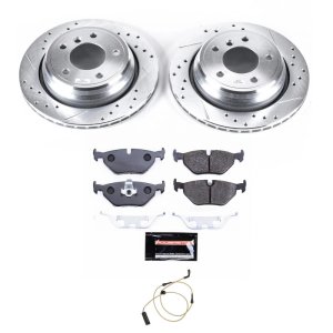 BMW 540i Brake Kit - Rear - PowerStop - Track Day High-Performance + Autospecialty Rotors - `99-`03